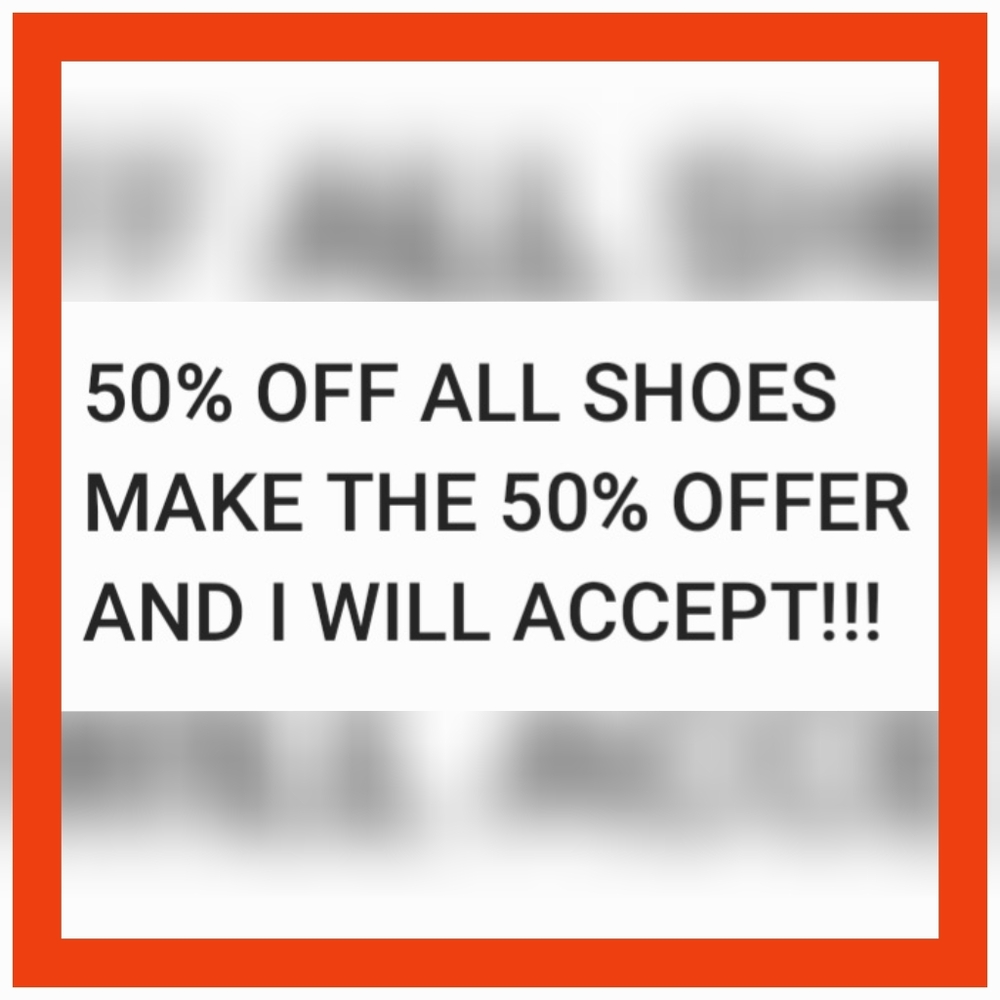 50% OFF ALL SHOES - Picture 1 of 1